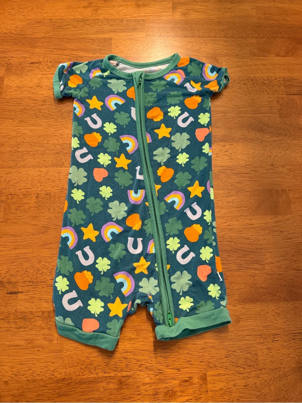 12-18 Months Little Sleepies LS Lucky Charms Bamboo Shorty Shortie Romper